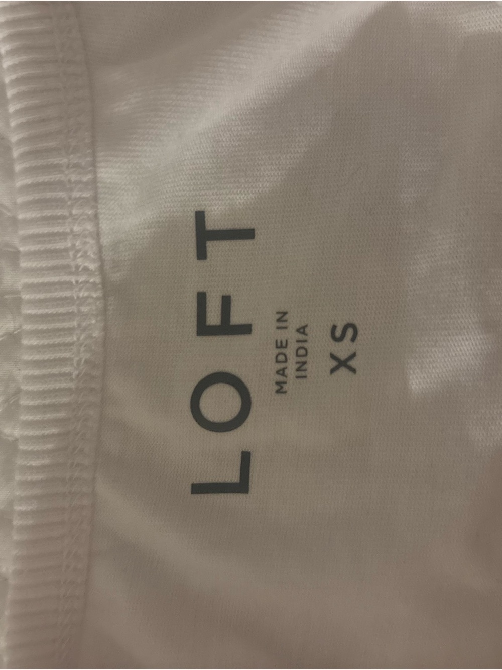 LOFT White Ribbed Tank Top - Picture 2 of 3
